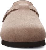 Genuine Suede Clogs for Women Men Soft Cork Footbed Leather Mules Comfort Potato Shoes with Arch Support - Image 4