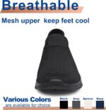 Mens Walking Shoes Slip on Lightweight Running Shoes Workout Athletic Tennis Shoes Gym Sneakers - Image 4