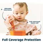 Tiny Twinkle Mess Proof Baby Bib,Waterproof Smock Baby Bib for Eating,Machine Washable Long Sleeve Bib,Baby Led Weaning,Toddler Bib,BLW Supplies(Boho Rainbow, Small 6-24 Months) - Image 4