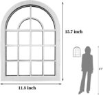 ZEXUIRU 2PCS Arched Window Wall Mirror,Rustic Farmhouse Accent Mirror, Wood Framed Entry Mirror for Living Room,Bathroom,Bedroom,Kitchen,15.7x11.8 Inches - Image 7