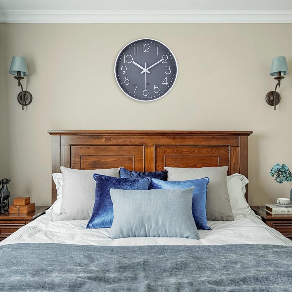 jomparis Wall Clock 12 Inch Non-Ticking Silent Battery Operated Round Wall Clock Modern Elegant Simple Style Decor Clock for Home/Office/School/Kitchen/Bedroom/Living Room - Image 5