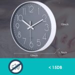 jomparis Wall Clock 12 Inch Non-Ticking Silent Battery Operated Round Wall Clock Modern Elegant Simple Style Decor Clock for Home/Office/School/Kitchen/Bedroom/Living Room - Image 6