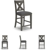 Signature Design by Ashley Caitbrook Casual Counter Height Dining Table and Upholstered Bar Stools with Nailhead Trim, Set of 7, Gray - Image 7