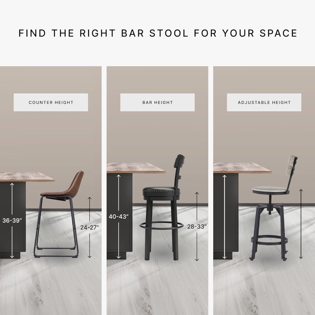 Signature Design by Ashley Caitbrook Casual Counter Height Dining Table and Upholstered Bar Stools with Nailhead Trim, Set of 7, Gray - Image 11