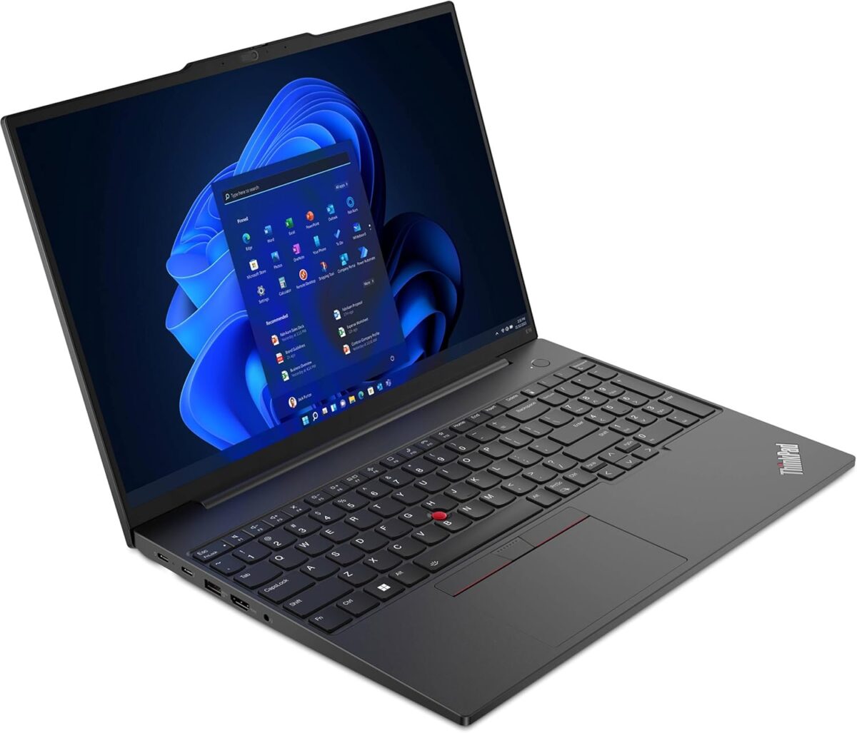 Lenovo ThinkPad E16 Business Laptop (16" FHD+ Display, AMD Ryzen 5 7530U(> Intel i7-1165G7), 16GB RAM, 512GB SSD) Fingerprint, Backlit, 1080p Webcam, WiFi 6, Ethernet, Win 11 Pro w/ Copilot, Black - Image 9