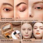 Oulac Waterproof Brown Eyebrow Powder Kit with Brow Brush 2 in1 Long Lasting Instant Eyebrow Pomade & Powder Natural Makeup for Sparse Brows 3.2 g/0.11 oz (Ginger） - Image 5