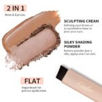 Oulac Waterproof Brown Eyebrow Powder Kit with Brow Brush 2 in1 Long Lasting Instant Eyebrow Pomade & Powder Natural Makeup for Sparse Brows 3.2 g/0.11 oz (Ginger） - Image 9