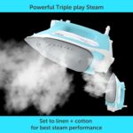 oliso TG1600 ProPlus Smart Iron with Auto-Lift – 1800 Watt Steam Iron for Clothes, Sewing, Quilting & Crafting – Diamond Ceramic-Flow Soleplate, Turquoise - Image 7