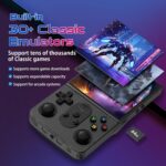 R36 PROMAX Retro Handheld Game Console,4.0 Inch Full-Lamination IPS Screen Retro Gaming Console,Linux System,Built-in 64GB Memory Retro Game Console,Portable Arcade Video Gaming Console - Image 4