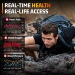 Military Smart Watches for Men-2.06”AMOLED(Answer/Make Calls), IP68 Fitness Activity Step Tracker with Sleep Monitor/110+ Sports Modes, Tactical SmartWatch for Android iOS Samsung Compatible - Image 8