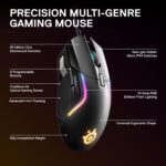 SteelSeries Rival 5 Gaming Mouse with PrismSync RGB Lighting and 9 Programmable Buttons – FPS, MOBA, MMO, Battle Royale – 18,000 CPI TrueMove Air Optical Sensor - Black - Image 4
