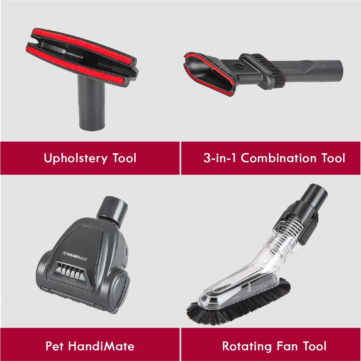 Kenmore DU2015 Bagless Upright Vacuum Lightweight Carpet Cleaner with 10’Hose, HEPA Filter, 4 Cleaning Tools for Pet Hair, Hardwood Floor, Red - Image 7