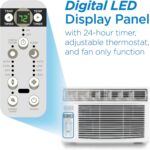 BLACK+DECKER Window Air Conditioner 8000 BTU, AC Window Unit Cools Up to 350 Square Feet, Window AC Unit with Remote Control, 3 Cooling Speeds and Fan Only Function, BD08WT6, White - Image 5