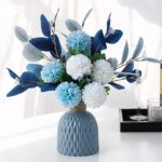 Artificial Flowers with Vase Faux Hydrangea Flower Arrangements Table Centerpieces for Home Garden Party Wedding Decoration - Image 3