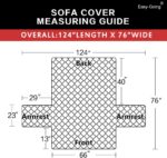 Easy-Going Reversible Couch Cover for 3 Cushion Couch Sofa Cover for Dogs Water Resistant Furniture Protector Cover with Foam Sticks Elastic Straps for Pet Cat (Sofa, Gray/Light Gray) - Image 7