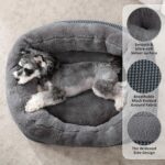 INVENHO Dog Bed Medium Size, Orthopedic Warming Soft Calming Sleeping Puppy Bed Durable Pet Bed with Anti-Slip Bottom M(30"x24"x9") - Image 3
