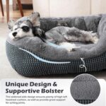 INVENHO Dog Bed Medium Size, Orthopedic Warming Soft Calming Sleeping Puppy Bed Durable Pet Bed with Anti-Slip Bottom M(30"x24"x9") - Image 5