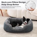 INVENHO Dog Bed Medium Size, Orthopedic Warming Soft Calming Sleeping Puppy Bed Durable Pet Bed with Anti-Slip Bottom M(30"x24"x9") - Image 8
