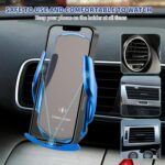 Wireless Car Charger Car Phone Holder Mount Wireless Charging 15W Fast Charging Auto Clamping Car Charger Phone Mount Holder fit for All Android Smartphone(Silver) - Image 4