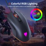 GM300 Wired Gaming Mouse for PS4, Xbox One, PC Computer & Laptop, Games & Work, Side Buttons & LED Backlit Lights - Black - Image 5