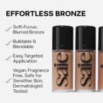 Saie Dew Bronze - Hydrating Liquid Bronzer Stick For a Sun Kissed Glow - Liquid Contour Stick Infused with Nourishing Skin Care Ingredients - Sculpted Face Makeup Essential - Sand (0.4 oz) - Image 6