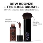 Saie Dew Bronze - Hydrating Liquid Bronzer Stick For a Sun Kissed Glow - Liquid Contour Stick Infused with Nourishing Skin Care Ingredients - Sculpted Face Makeup Essential - Sand (0.4 oz) - Image 9