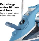 Hamilton Beach Steam Iron for Clothes & Garment Steamer with Durable Stainless Steel Soleplate, 1700 Watts for Ultra-Fast Heat, 8’ Retractable Cord, Auto Shutoff, 350 ml Water Tank, Blue (14216) - Image 6