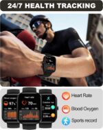 Smart Watch for Men Women(Answer/Make Call)-1.91" HD Fitness Smartwatch with Sleep/Heart Rate/spO2 Monitor, 113+ Sport Modes, IP68 Waterproof Smart Watch for Android iOS,Black - Image 5