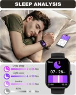 Smart Watch for Men Women(Answer/Make Call)-1.91" HD Fitness Smartwatch with Sleep/Heart Rate/spO2 Monitor, 113+ Sport Modes, IP68 Waterproof Smart Watch for Android iOS,Black - Image 6