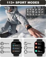 Smart Watch for Men Women(Answer/Make Call)-1.91" HD Fitness Smartwatch with Sleep/Heart Rate/spO2 Monitor, 113+ Sport Modes, IP68 Waterproof Smart Watch for Android iOS,Black - Image 7
