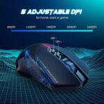 T-DAGGER Wireless Gaming Mouse- USB Cordless PC Accessories Computer Mice with LED Backlit, Ergonomic Gamer Laptop Mouse with 7 Silent Buttons, 5 Adjustable DPI Plug & Play for PC - Image 6