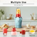 Smoothie Blender, Personal Blenders, Single Serve Smoothie Maker, Nutritious Recipe, 13.5 oz, Dishwasher Safe, Blue - Image 5