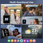 Smart Watch for Men Women 100-Day Standby, 1.85" HD Screen, 110+ Sport Modes, IP68 Waterproof, Heart Rate/Sleep Monitor, Fitness Watch for Android/iPhone (Black) - Image 8