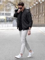 TACVASEN Men's Bomber Jacket Lightweight Casual Spring Fall Windbreaker Zip Up Coat with Pocket - Image 5