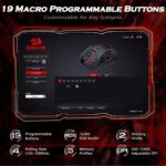 Redragon Gaming Mouse, MMO Mouse Gaming UP 12400 DPI, 19 Macro Programmable Buttons, RGB Mouse with 12 Side Buttons, 8 * 2.4g Weight Tuning for PC Laptop MOBA FPS, M901K, Black - Image 4