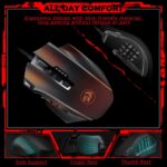 Redragon Gaming Mouse, MMO Mouse Gaming UP 12400 DPI, 19 Macro Programmable Buttons, RGB Mouse with 12 Side Buttons, 8 * 2.4g Weight Tuning for PC Laptop MOBA FPS, M901K, Black - Image 5