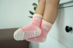 RATIVE Non Skid Anti Slip Cotton Dress Crew Socks With Grips For Baby Infant Toddler Kids Girls - Image 5