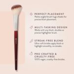 BK BEAUTY 112 SMALL ANGLED FACE BRUSH – Precise Angled Blush Brush for Soft, Natural Blend, Ideal for Blush on Smaller Faces & Highlighting - Image 3