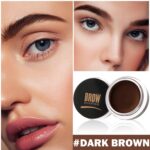 Eyebrow Pomade Brow Gel Pomade,Long Lasting Waterproof and Enhancers Eyebrow Soft Smooth,Eyebrow Makeup Gel with Eyebrow Brush for Girls and Women-Dark Brown - Image 4