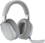 Fractal Design Scape Light - Wireless PC Gaming Headset - Detachable Flip-to-Mute Microphone with Noise Cancellation - Battery Life Up to 40 Hours - Configurable Ambient Lighting - Gray - Image 9