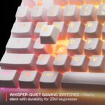 SteelSeries Apex 3 TKL White RGB Gaming Keyboard — Tenkeyless Compact Form Factor — 8-Zone RGB Illumination — Water and Dust Resistant — Whisper-Quiet Gaming Switch - Image 6
