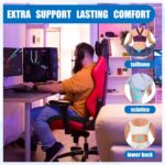 BALAPET Ultra Soft Gaming Chair Cushion for Long Sitting Gamers,Tailbone Pain Reduce Cushion for Office Chair(Black) - Image 4