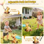 Nicmore Automatic Bubble Machine Toddler Toys: Giraffe Bubble Lawn Mover Outdoor Toy for 1 2 3 4 5 Year Old Boy Girl - Push or Handheld Bubble Maker Blower for Age 1-3 Kids Birthday Gifts - Image 6