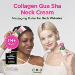 CKD Retino Collagen Gua Sha Neck Cream - Firming Cream for Neck and Jawline Tightening, Lifting, and Wrinkle Reduction with Stainless Steel Roller. Korean Skin Care,1.69 fl oz. - Image 3