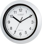 La Crosse Technology WT-3102S Atomic Analog Wall Clock, 10", Silver - Image 3