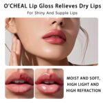 O'CHEAL Lip Gloss for Women, Hydrating Tinted Lip Balm, Natural Glossy Sheer Lip Stain, Lightweight, Plumping, Non Sticky, Long-Lasting, Anti-Wrinkle Lip Butter, Cruelty-Free & Vegan (Light Brown) - Image 5