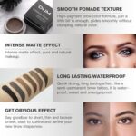 2Pcs Brow Pomade Set with Dual-ended Eyebrow Brush, High pigment Water proof Natural finish Eyebrow Makeup Set with Eyebrow Brush for Women and Girls（08#） - Image 6