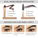 2Pcs Brow Pomade Set with Dual-ended Eyebrow Brush, High pigment Water proof Natural finish Eyebrow Makeup Set with Eyebrow Brush for Women and Girls（08#） - Image 8