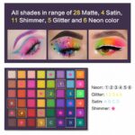 UCANBE EXOTIC FLAVORS Neon Eyeshadow Makeup Palette - 48 Colorful High Pigmented - Rainbow Matte Shimmer Glitter Eye Shadow Make Up Pallet Gift Set - Image 5