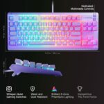 SteelSeries Apex 3 TKL Lavender RGB Gaming Keyboard — Tenkeyless Compact Form Factor — 8-Zone RGB Illumination — Water and Dust Resistant — Whisper-Quiet Gaming Switch - Image 4